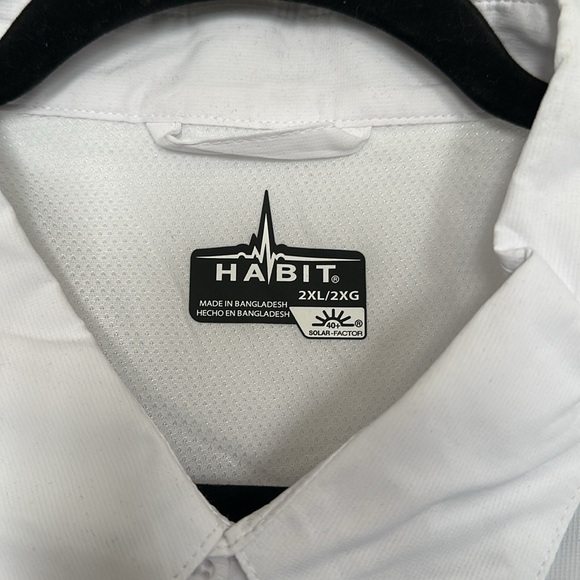 NWT Habit White Mens Outdoor Fishing Shirt size 2x - Picture 3 of 5